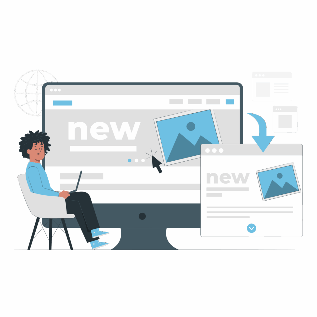 Business owner working on custom website in Anand