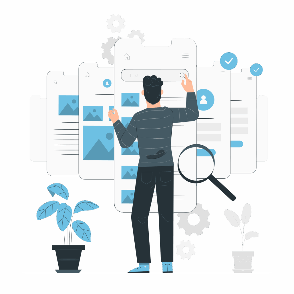 Comparison of mobile app and responsive website on devices